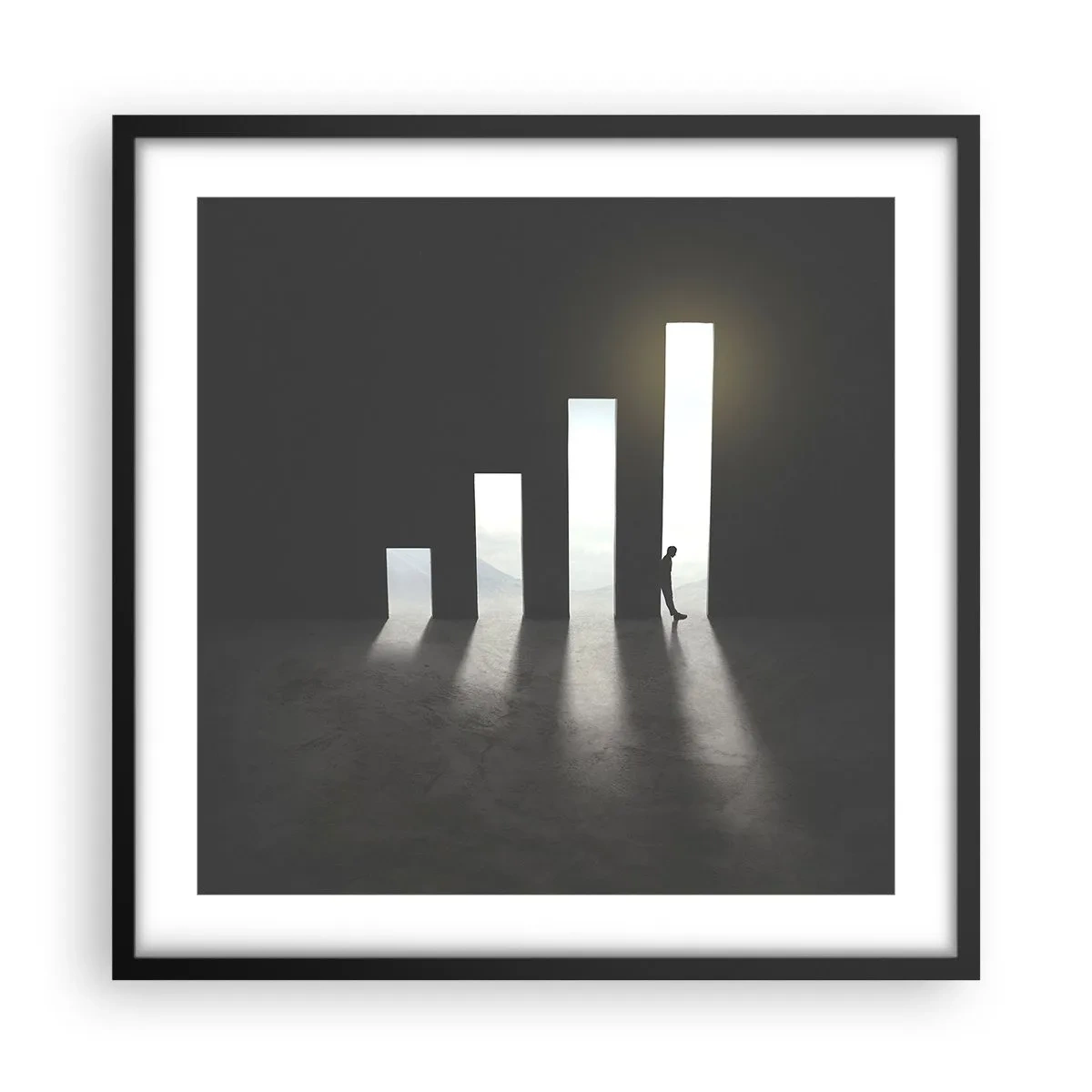 Poster in black frame - Success - Impression - 50x50 cm