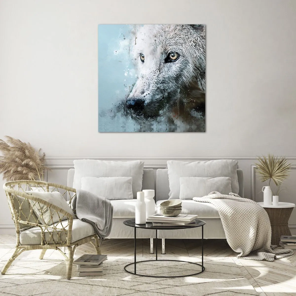 Glass picture - Meet Wolf Soul - 50x50 cm