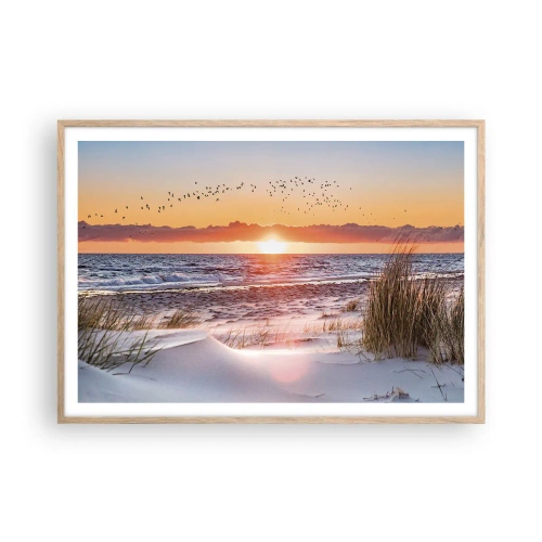 Poster in light oak frame - Horizontal Landscape - 100x70 cm
