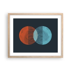 Poster in light oak frame - Astronomical Fantasy - 50x40 cm