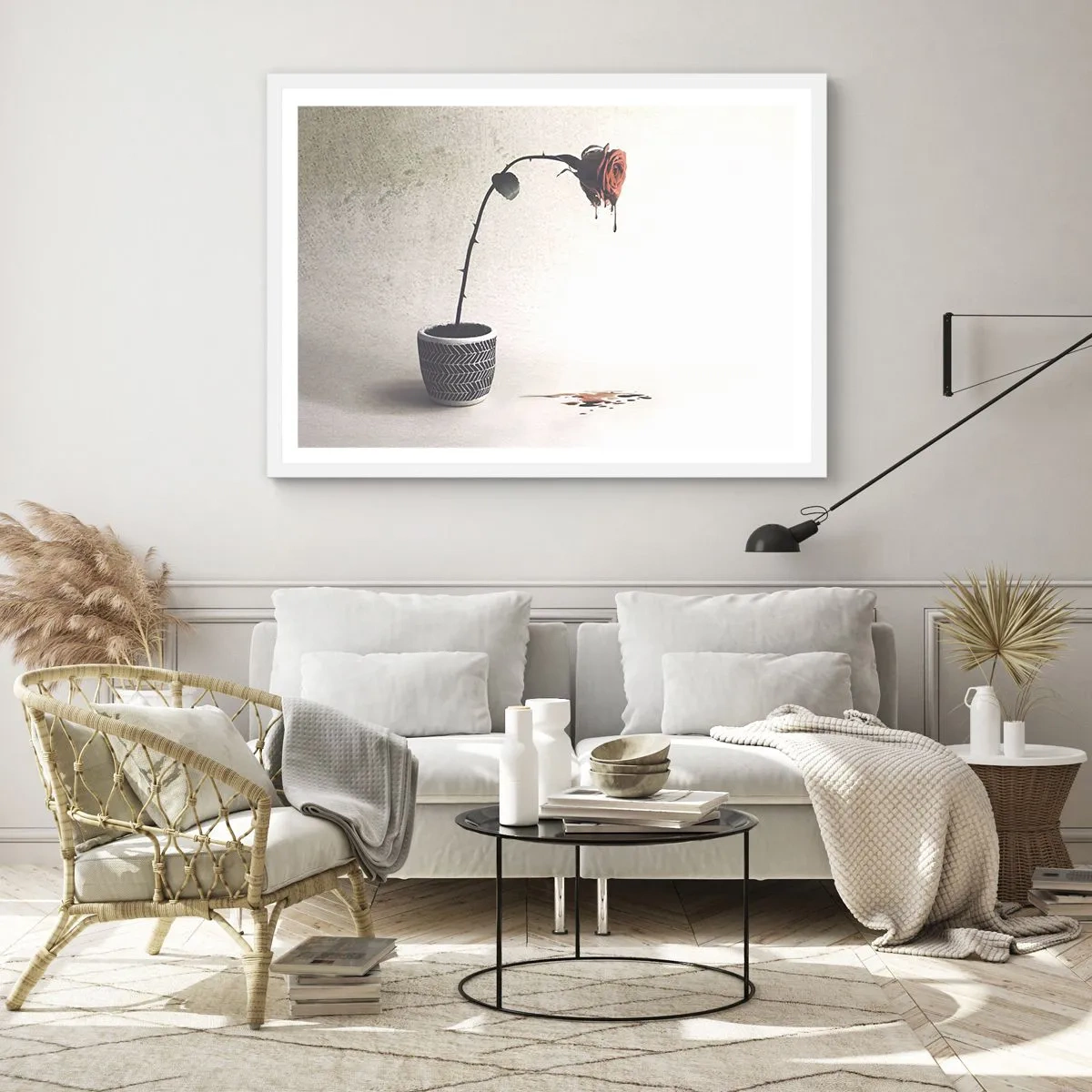 Poster in white frmae - Rosa Dolorosa - 100x70 cm