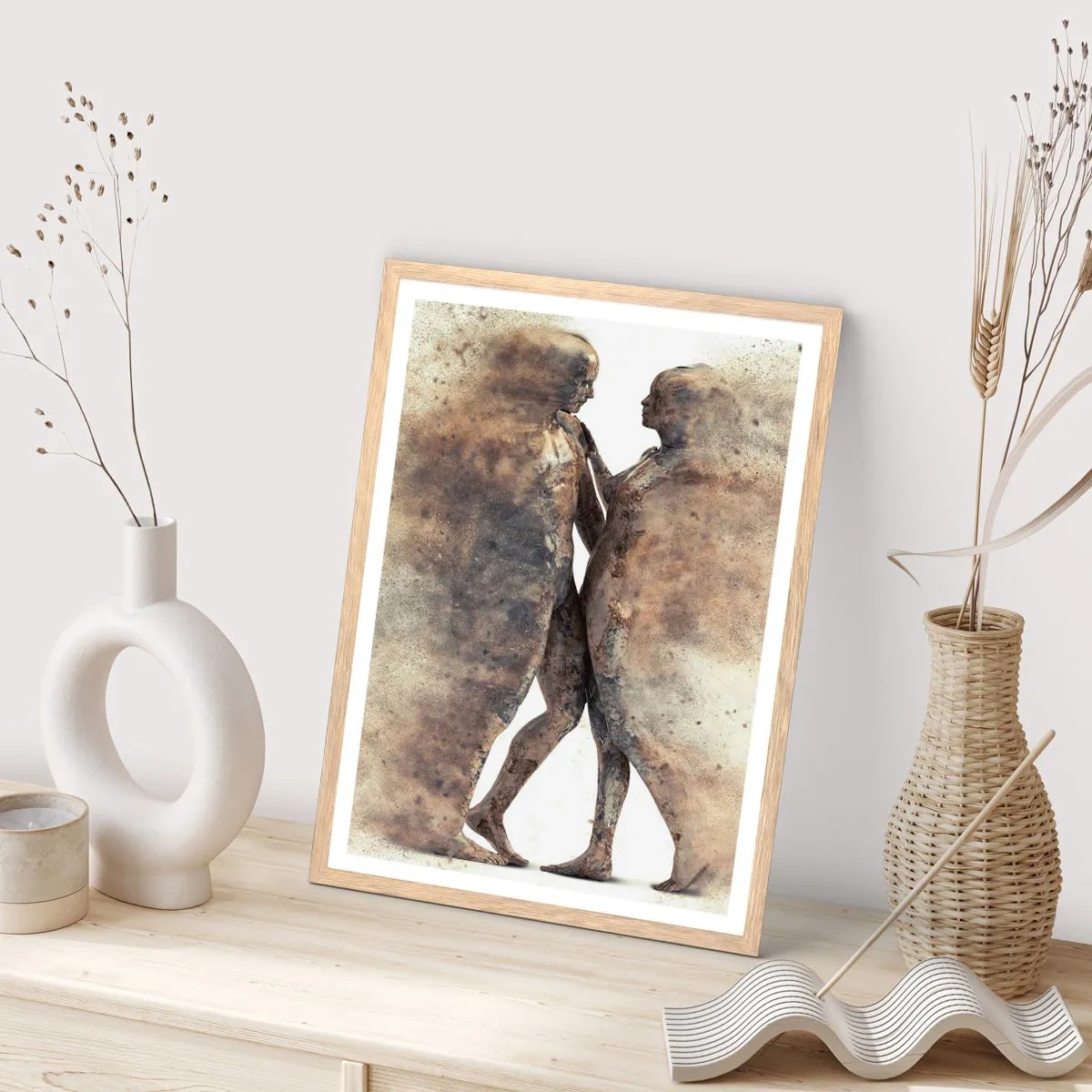 Poster in light oak frame - From Dust They Rose to Love - 50x70 cm