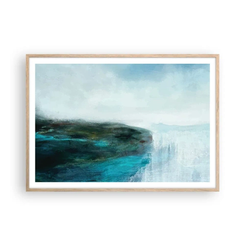 Poster in light oak frame - Marine Abstract - 100x70 cm