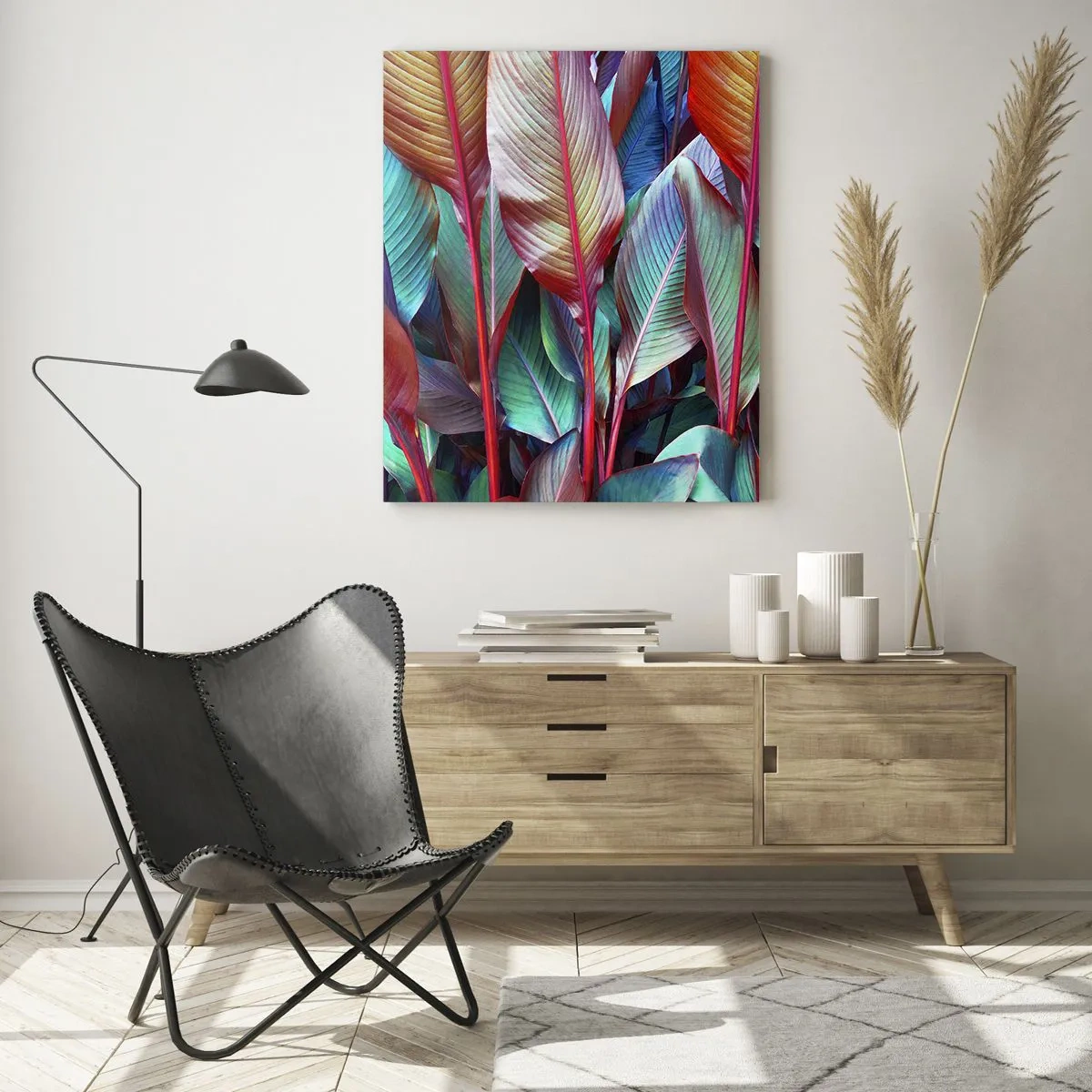 Glass picture - Colourful Thicket - 70x100 cm