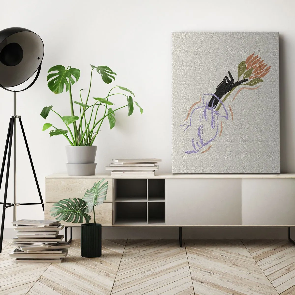 Canvas picture - Sister Touch - 55x100 cm