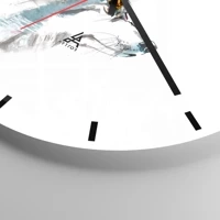 Clock face with lines