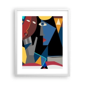 Poster in white frmae - Conversation of Cubists - 40x50 cm