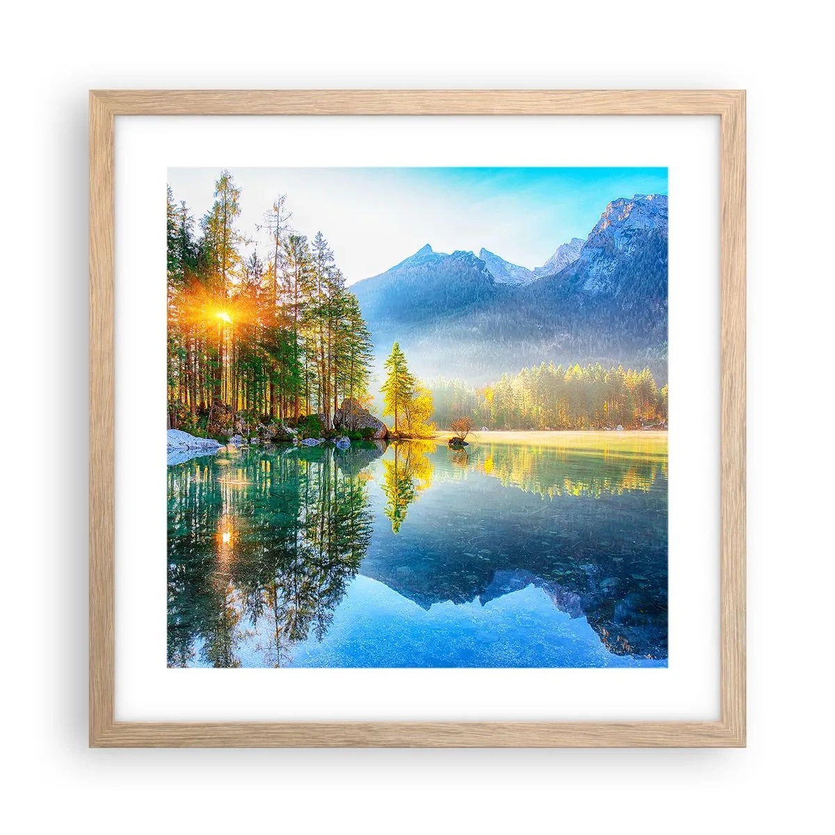 Poster in light oak frame - Majesty and Sweetness - 40x40 cm