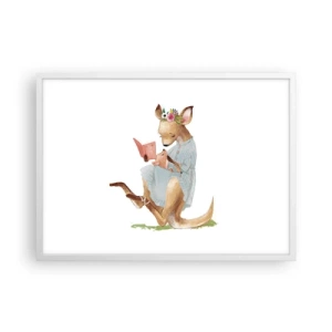 Poster in white frmae - Read to Me, Mum - 70x50 cm