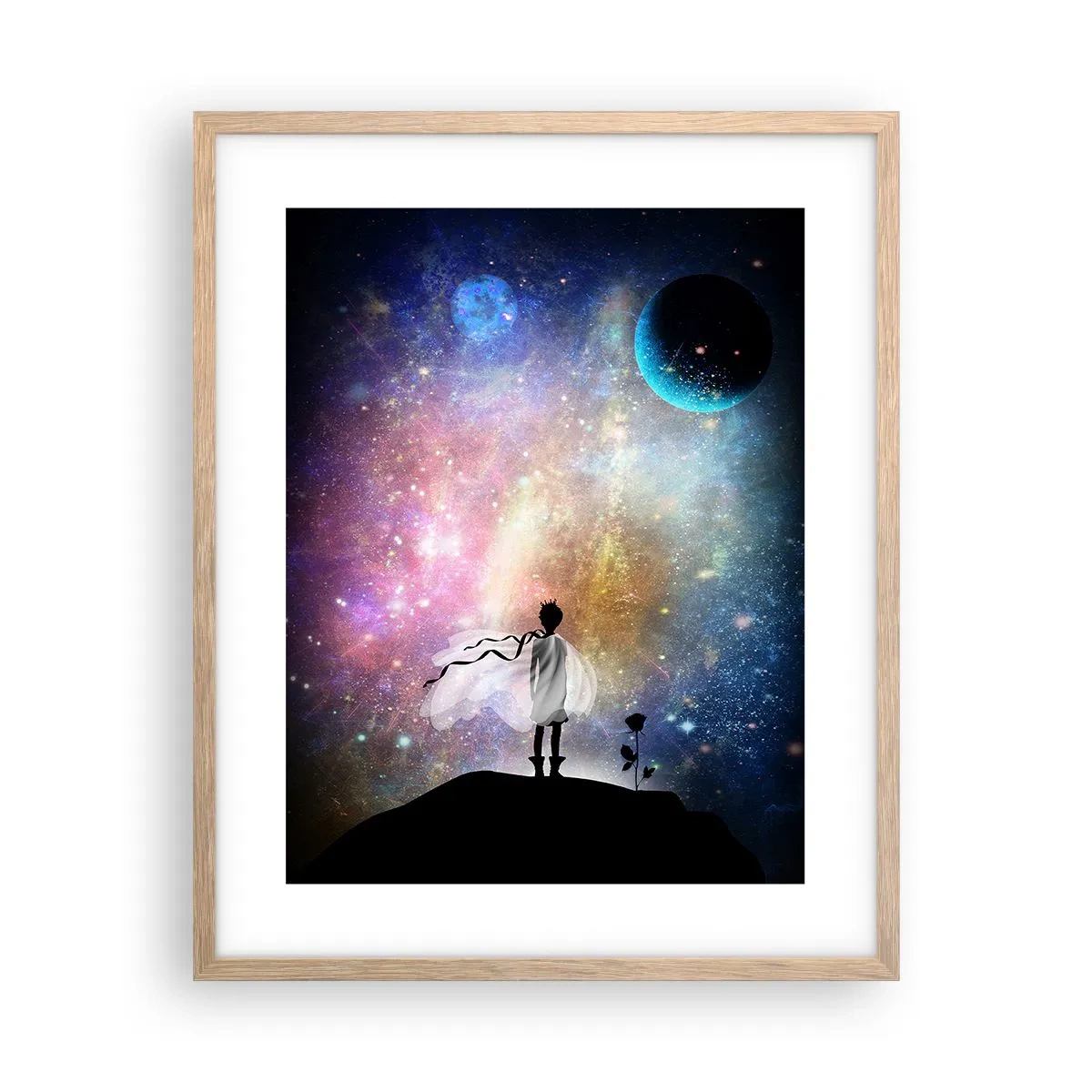 Poster in light oak frame - Little Prince - 40x50 cm
