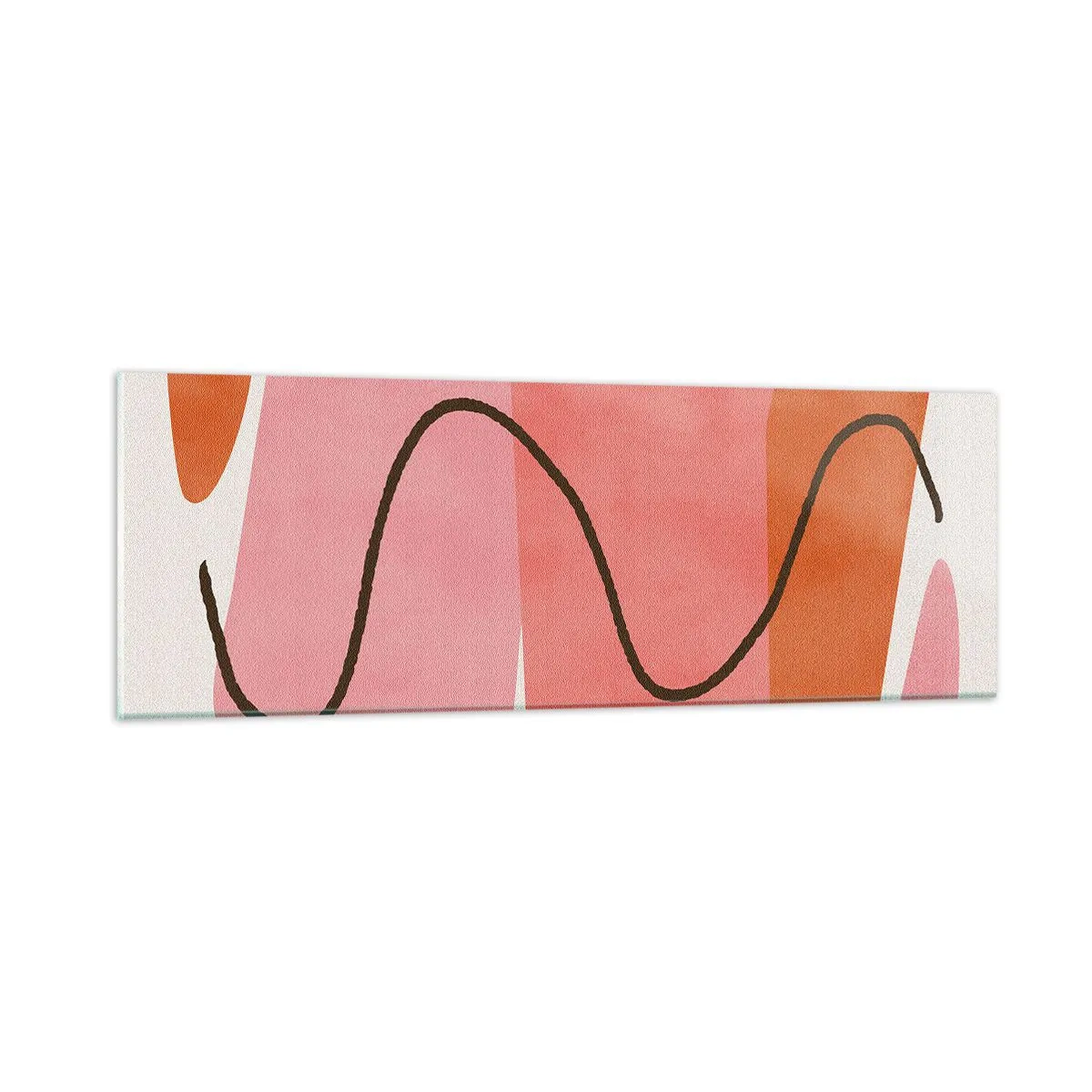 Glass picture - Gentle Movement of forms - 90x30 cm