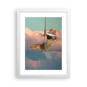 Poster in white frmae - Fun in the Clouds - 30x40 cm