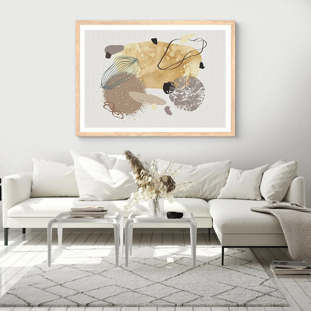 Poster in light oak frame - Applied Splashing - 40x30 cm