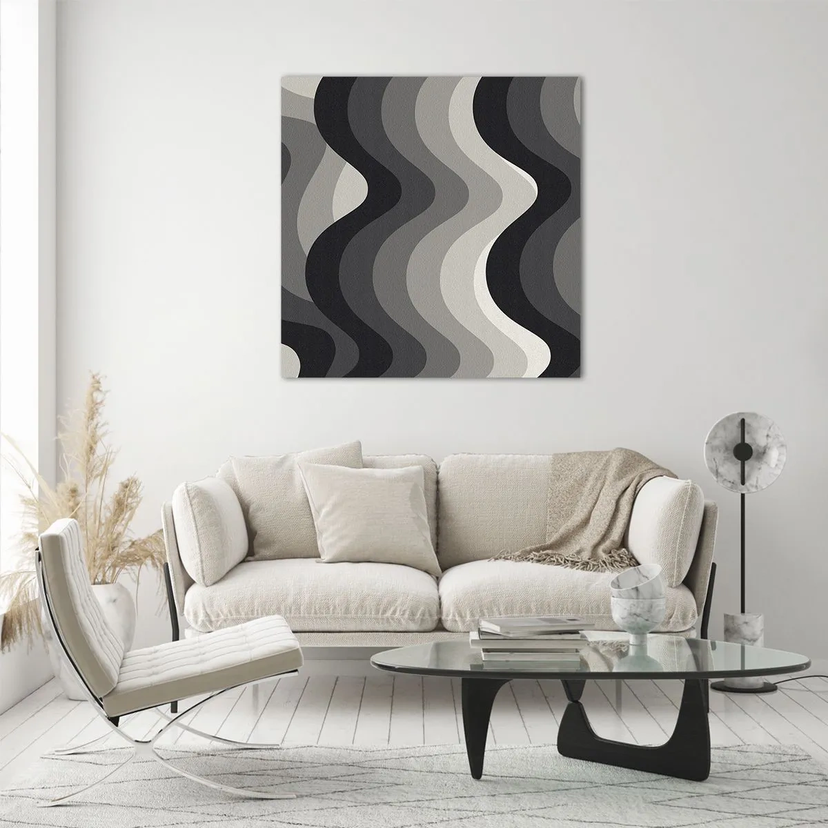Glass picture - Wave after Wave - 30x30 cm