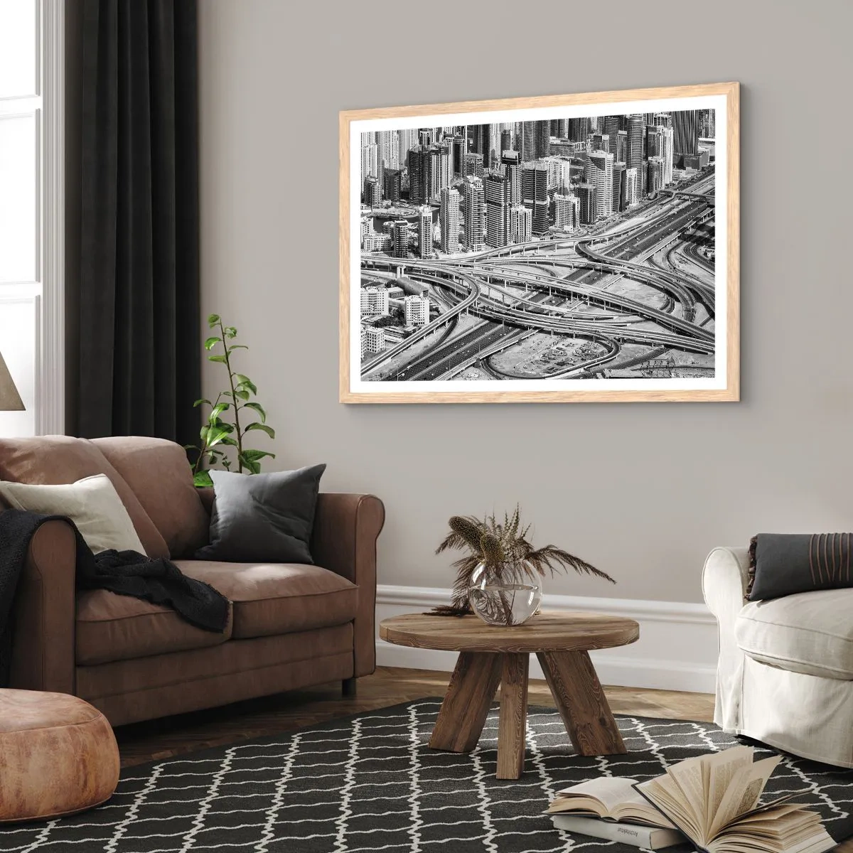 Poster in light oak frame - Dubai - Impossible City - 40x30 cm