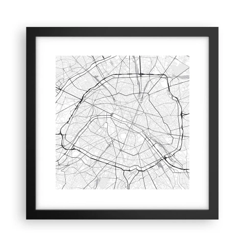 Poster in black frame - Flower of Paris - 30x30 cm