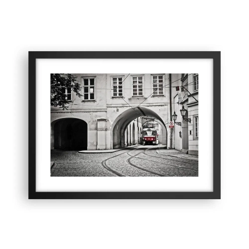 Poster in black frame - Through City Labirynth - 40x30 cm