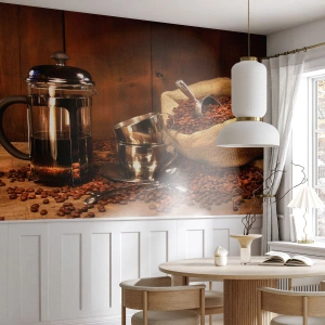 Photo Wallpaper Premium Canvas - Charm of Coffee - aroma and flavour - Gastronomy, Coffee, Coffee pot - 300x210 cm