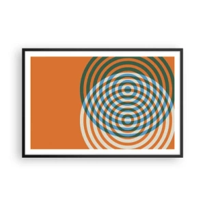 Poster in black frame - Abstract Variation on a Circle - 91x61 cm