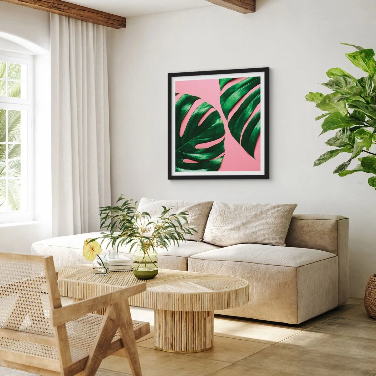 Poster in black frame - Green Rendezvous - 30x30 cm