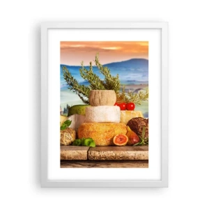 Poster in white frmae - Italian Joie de Vivre - 30x40 cm