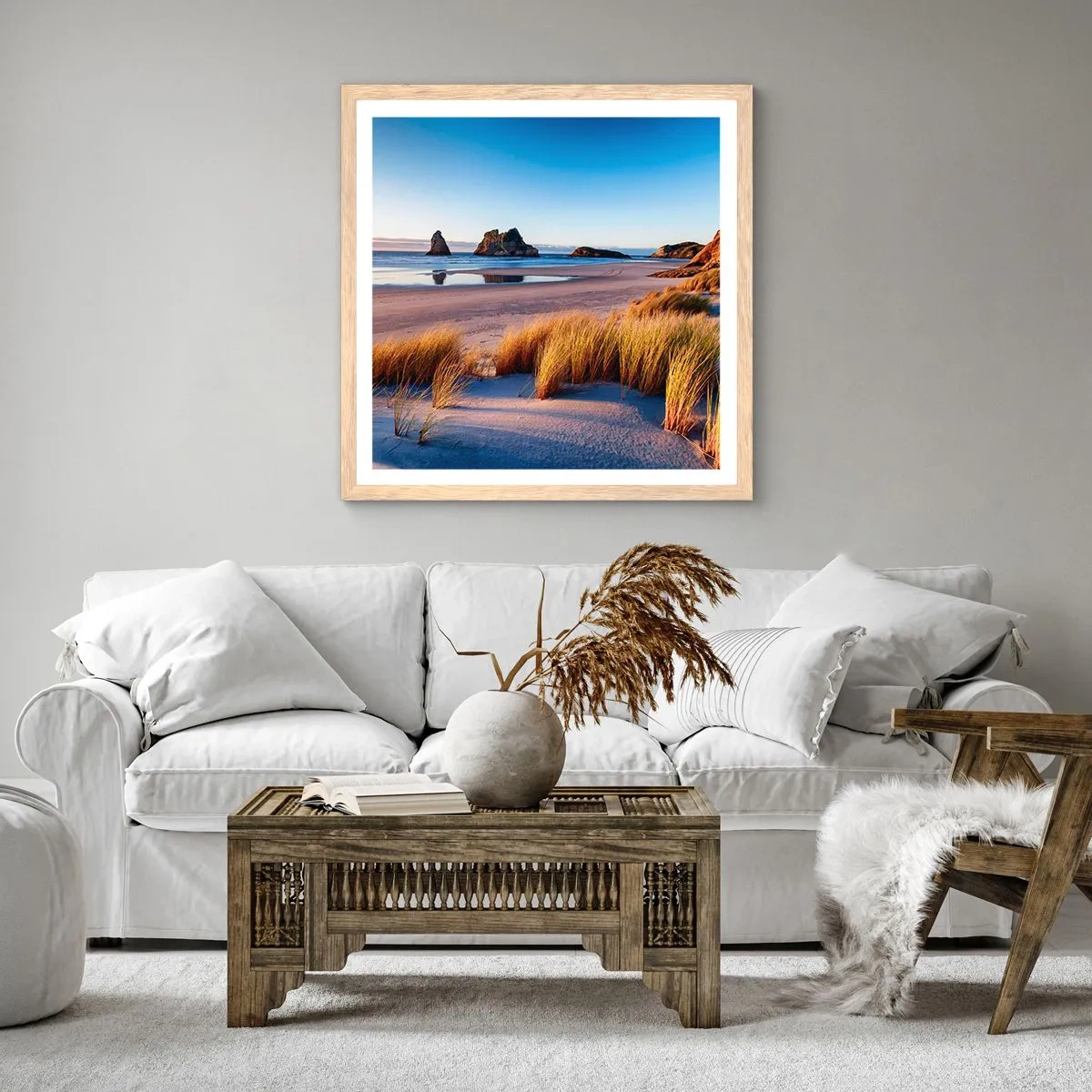 Poster in light oak frame - For Peace Seekers - 60x60 cm