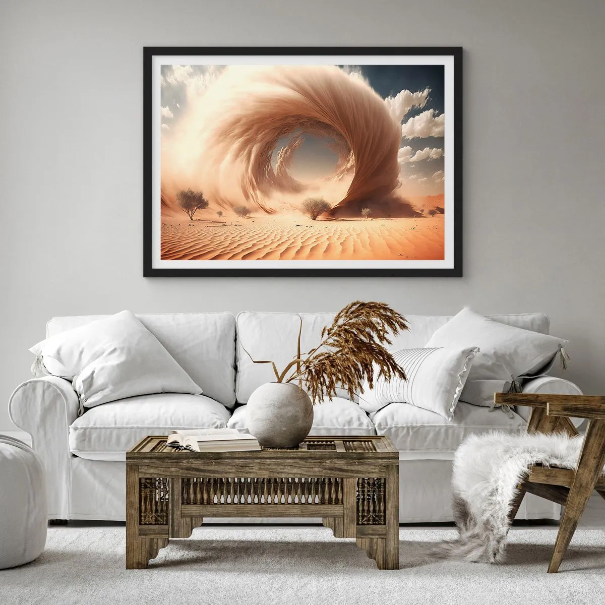 Poster in black frame - Open Portal - 70x50 cm