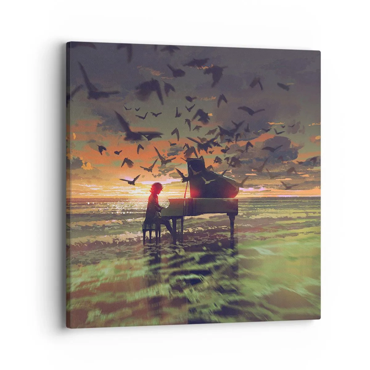 Canvas picture - Concert for Piano and Waves - 40x40 cm