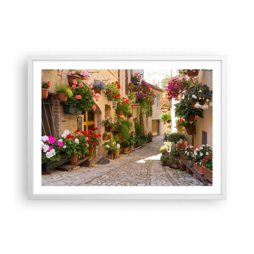 Poster in white frmae - Flood of Flowers - 70x50 cm