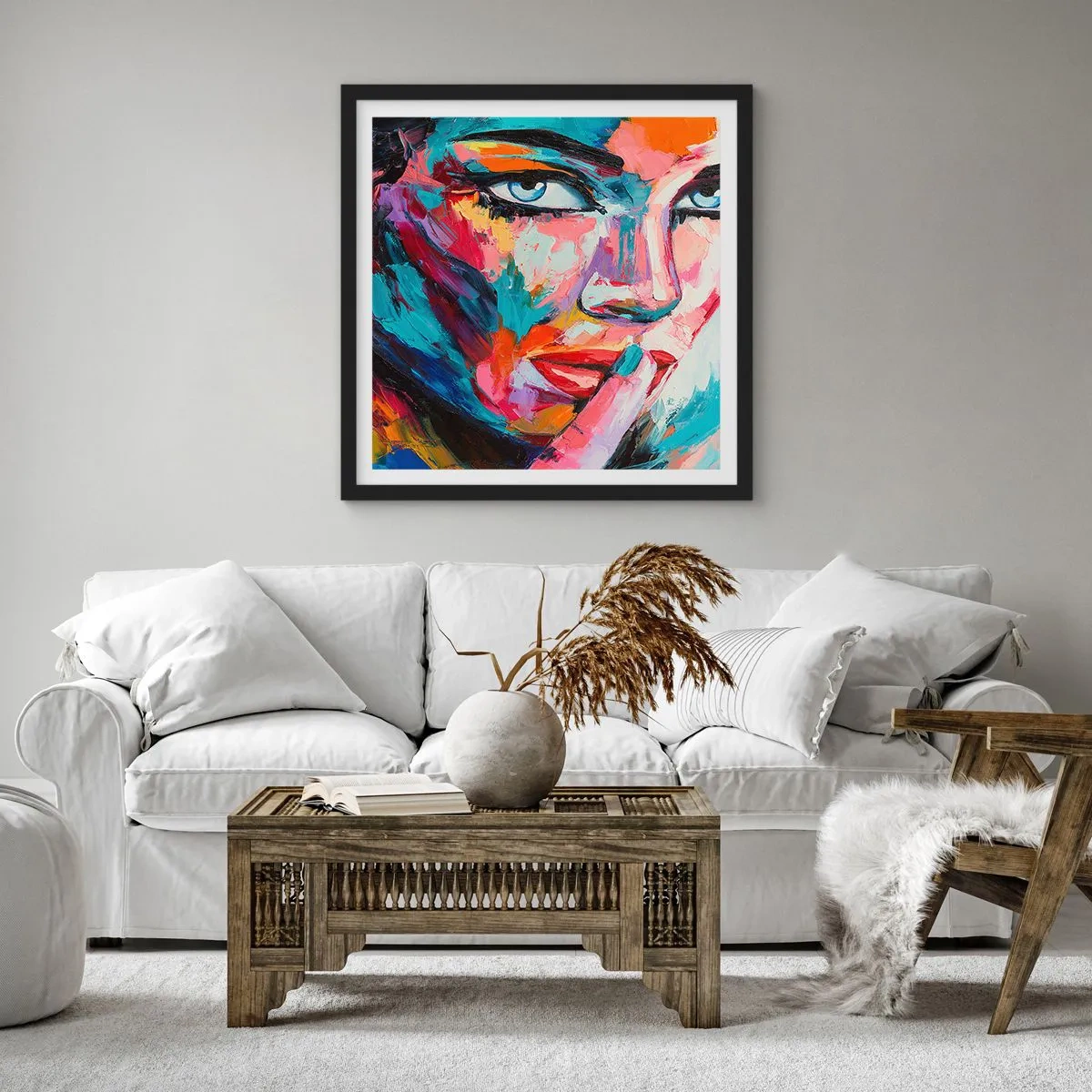 Poster in black frame - Our First Secret - 60x60 cm