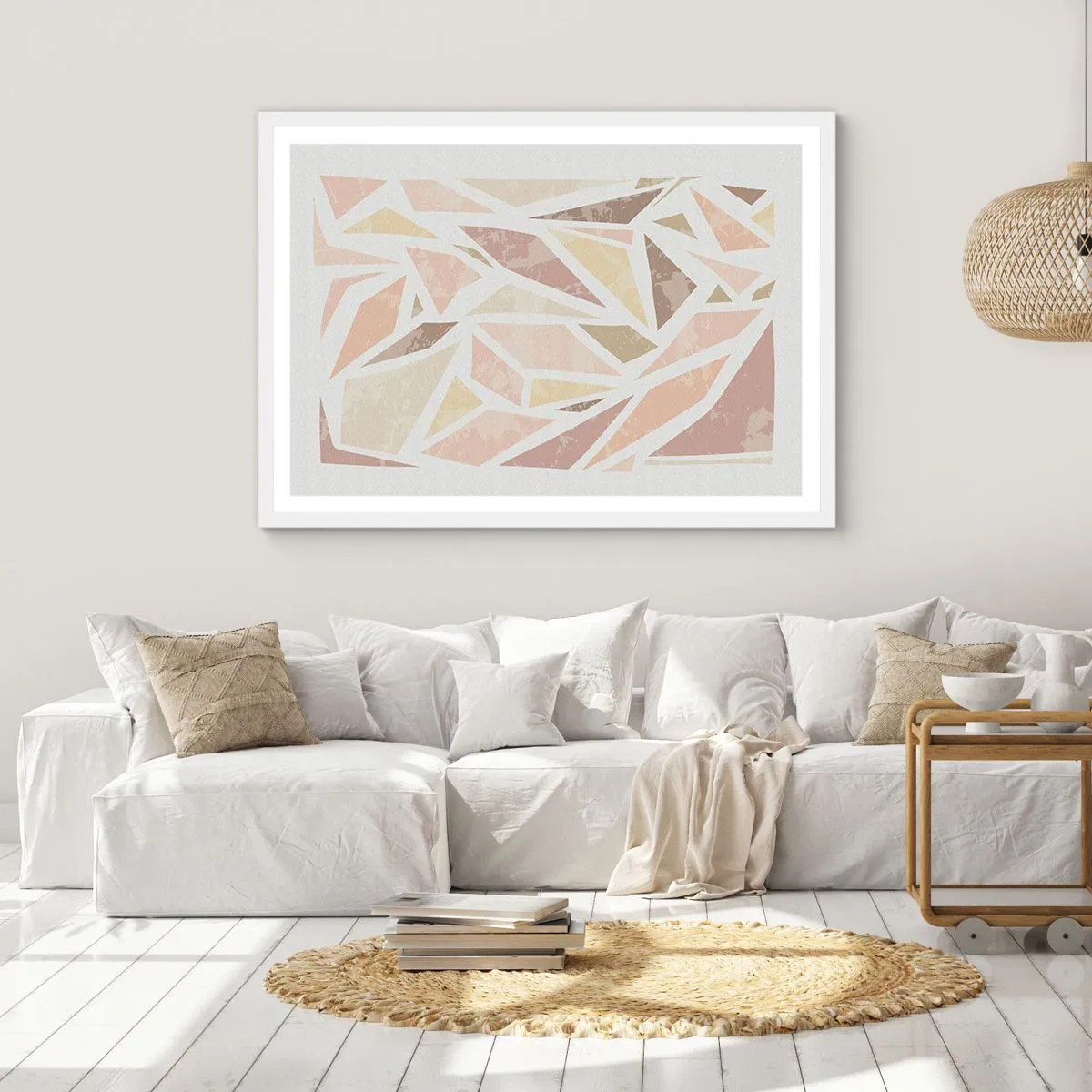 Poster in white frmae - Stained Glass Composition - 100x70 cm
