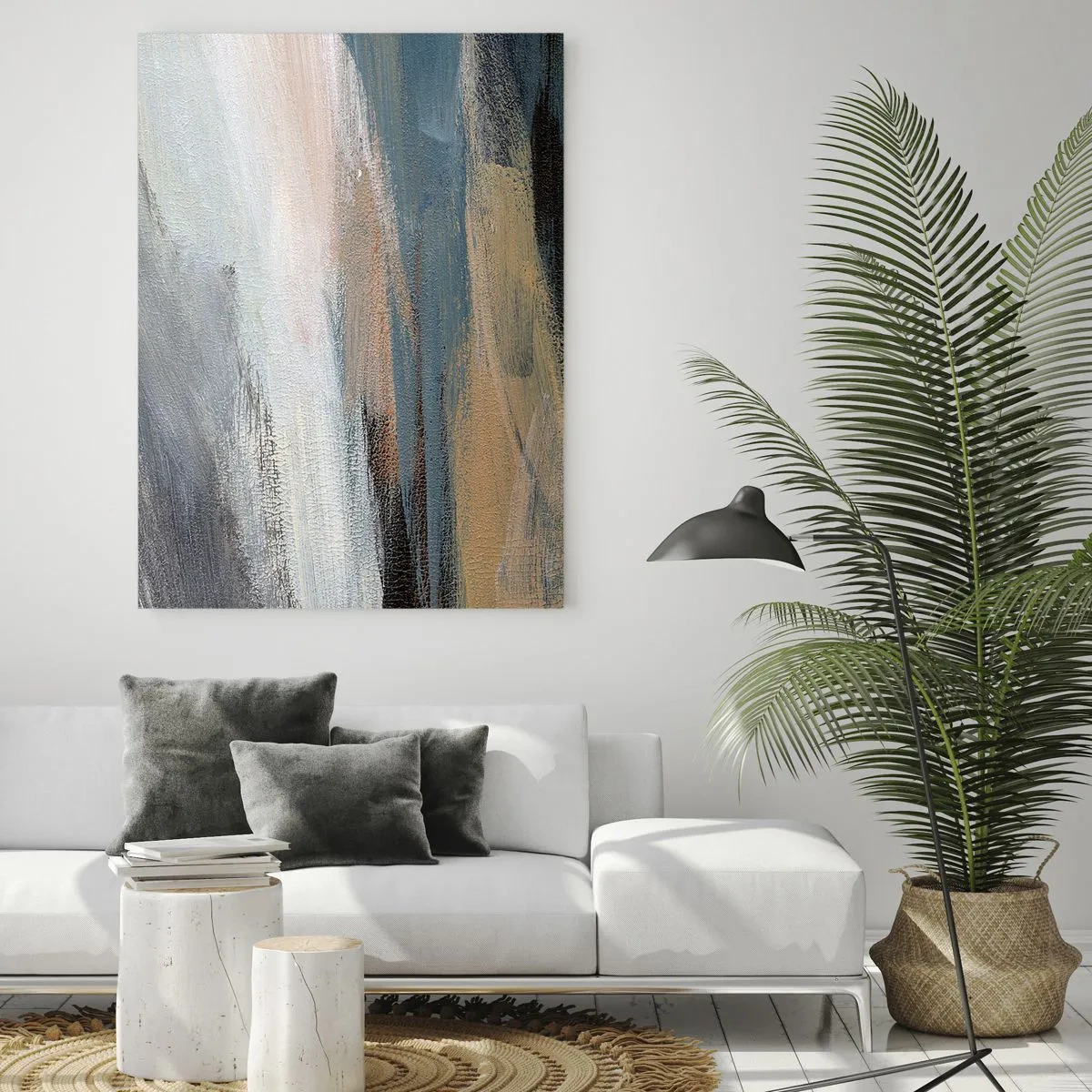 Glass picture - Abstract: Northern Landscsape - 70x100 cm