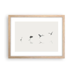 Poster in light oak frame - Four Simple Steps - 40x30 cm