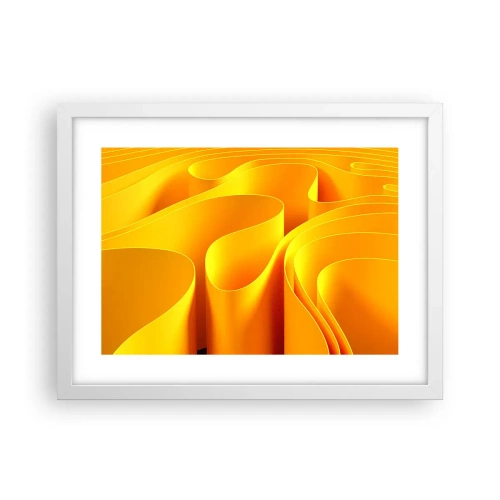 Poster in white frmae - Like Waves of the Sun - 40x30 cm