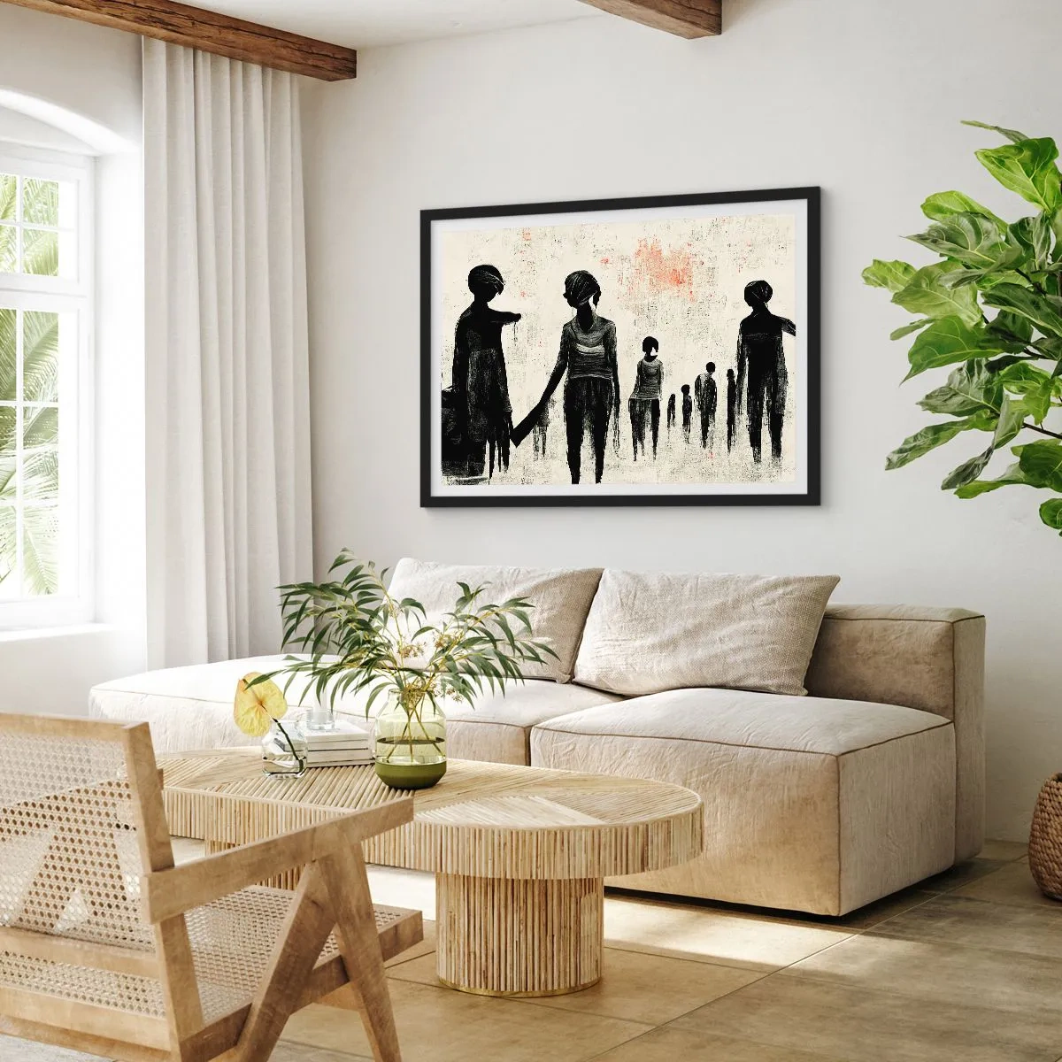 Poster in black frame - Against Solitude - 40x30 cm