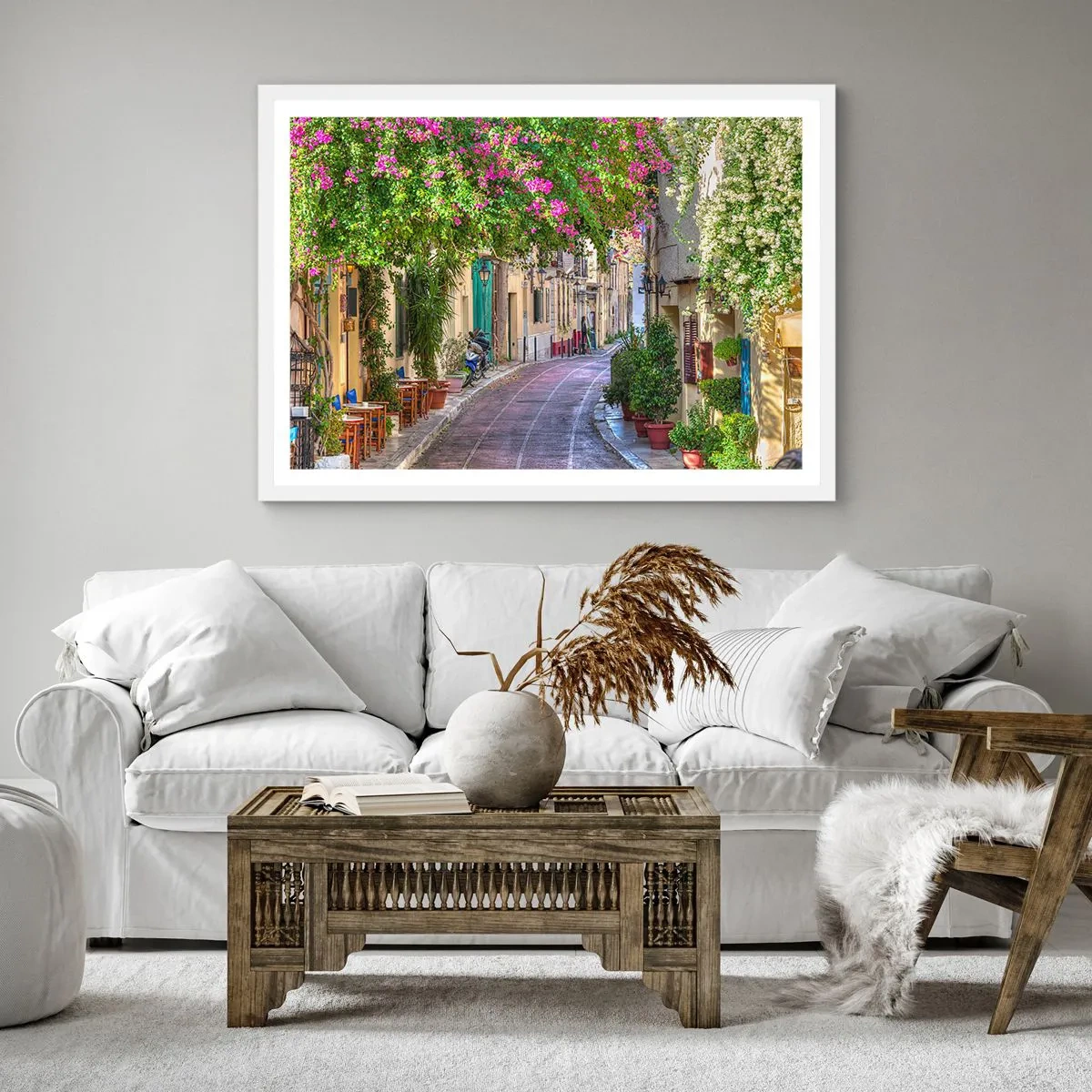 Poster in white frmae - Blooming Alley - 50x50 cm