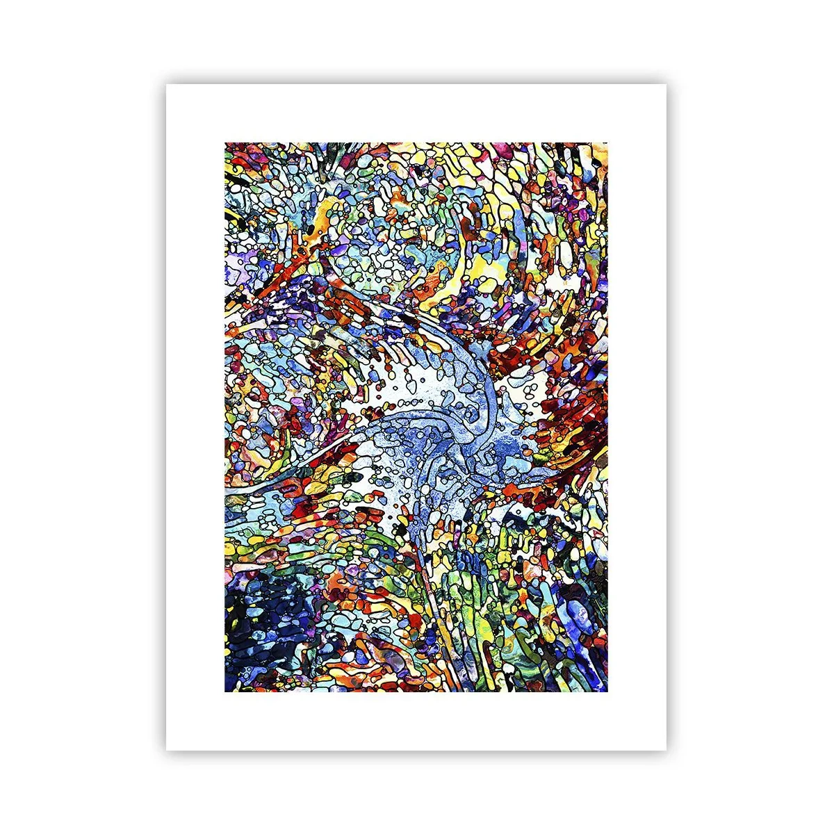 Poster - Stained Glass with Drops - 30x40 cm