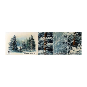 Photo Wallpaper Sample Premium Sand - Ready for Christmas - Landscape, Forest, Nature - 100x30 cm
