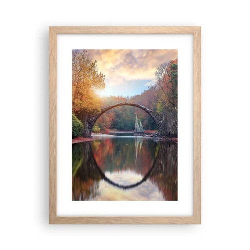 Poster in light oak frame - On the Other Side of a Mirror - 30x40 cm