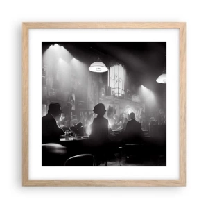 Poster in light oak frame - In Jazz Ambiance - 40x40 cm