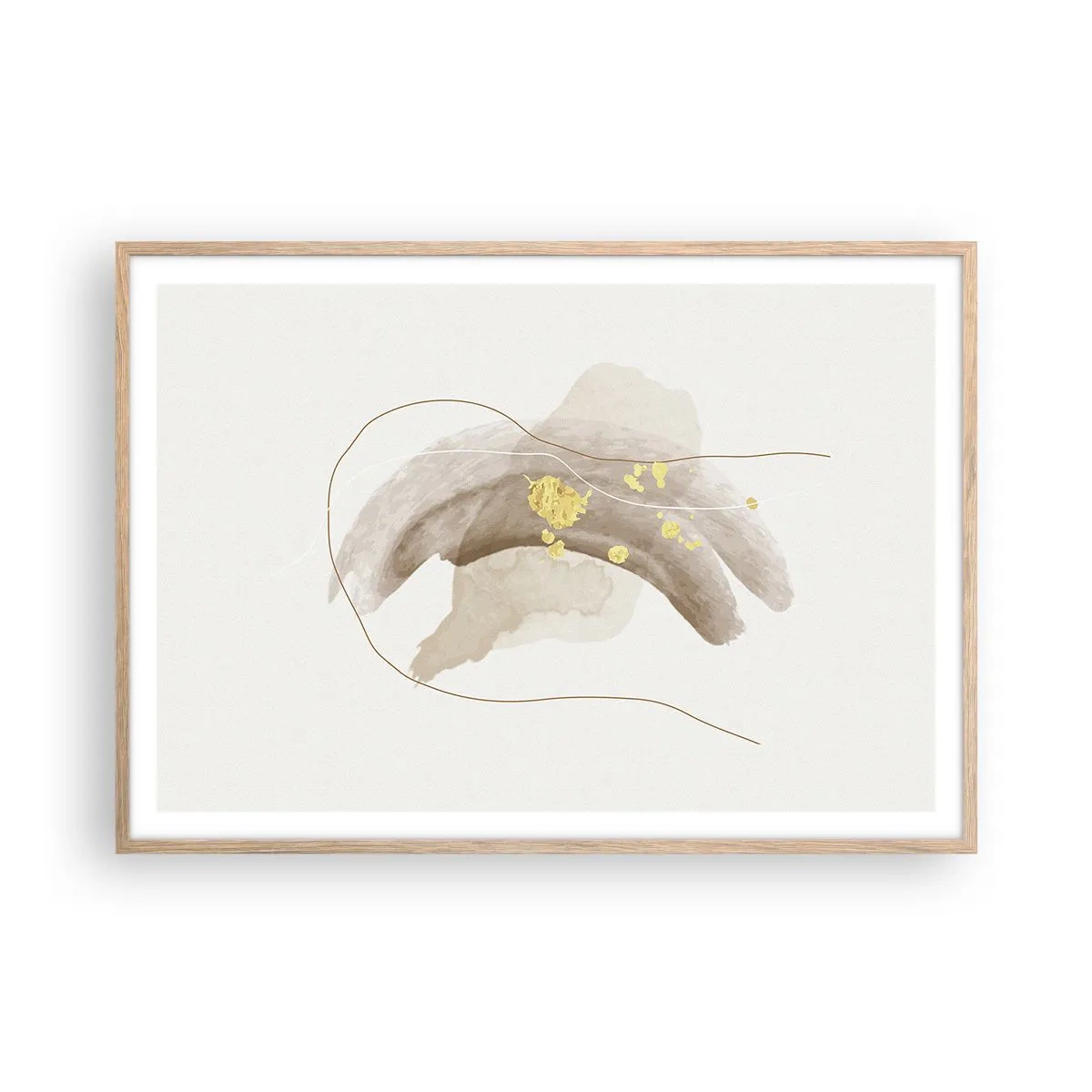 Poster in light oak frame - Encountered in Space - 100x70 cm