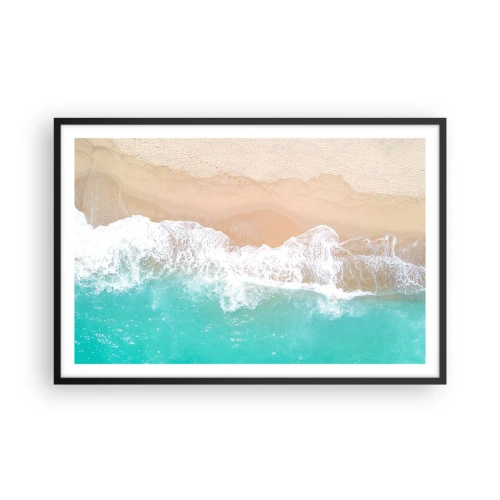Poster in black frame - Touch Full of Caress - 91x61 cm