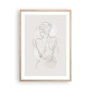 Poster in light oak frame - Like a Sensitive Instrument - 50x70 cm