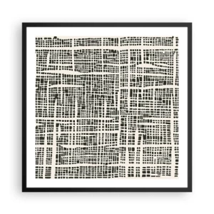 Poster in black frame - Woven Composition - 60x60 cm