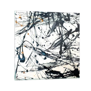 Glass picture - Expressionist Abstract - 70x70 cm