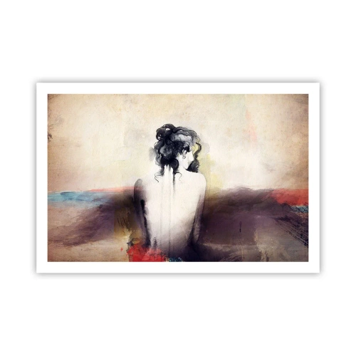 Poster - Gentle Lines, Oval Shapes - 91x61 cm