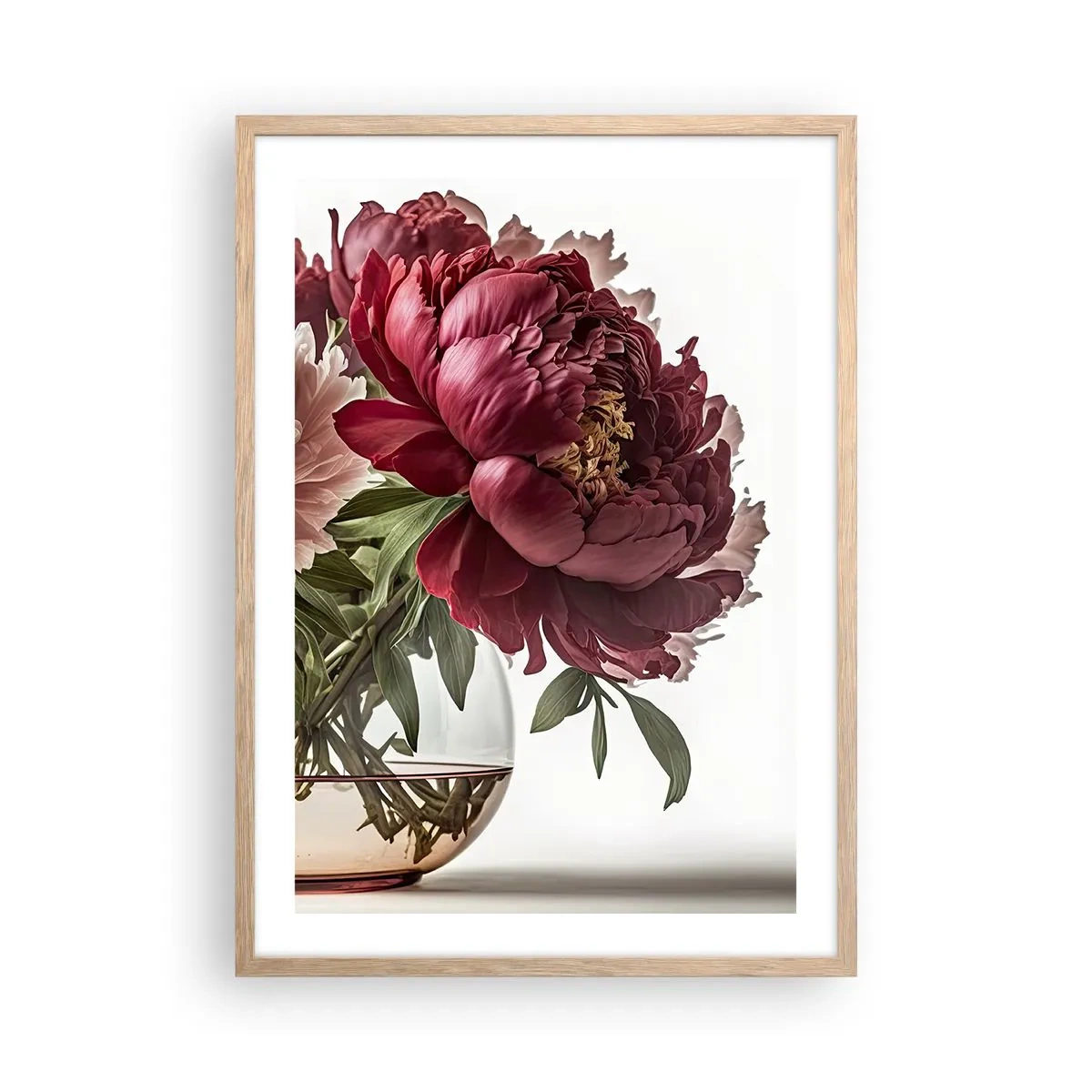 Poster in light oak frame - In Full Bloom of Beauty - 50x70 cm
