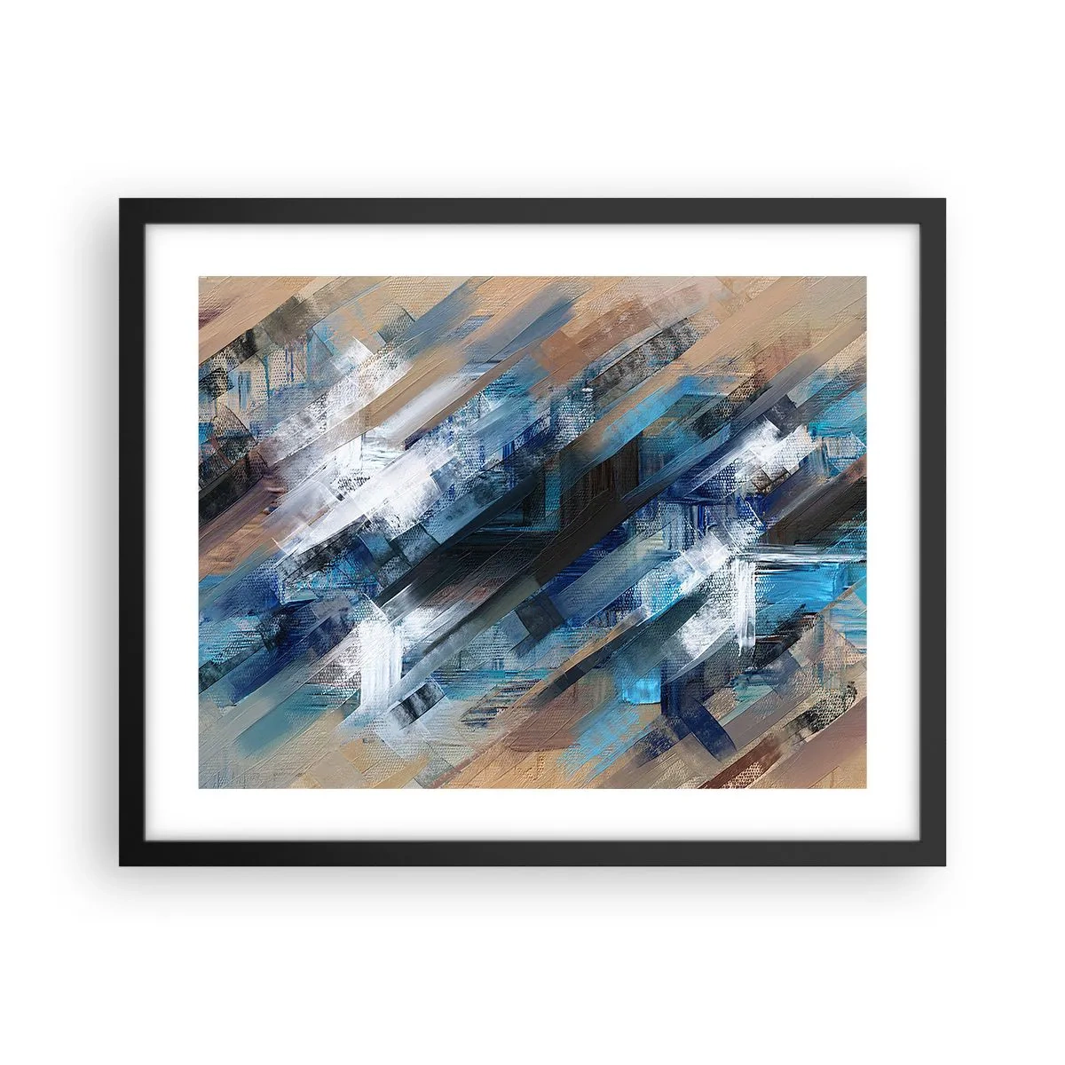 Poster in black frame - On the Blue Slant - 50x40 cm