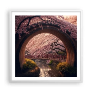 Poster in white frmae - Japanese Spring - 60x60 cm