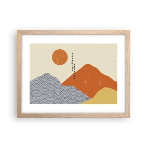 Poster in light oak frame - In the Japanese Spirit - 40x30 cm
